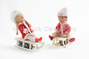 Mes jouets sports d'hiver, Patrick Desparture Collection, Lugeuses assises