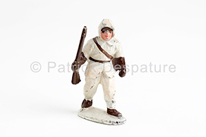 Mes jouets sports d'hiver, Patrick Desparture Collection, Chasseur finlandais avec fusil
Evocation guerre russo-finlandais